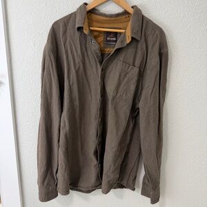 Prana Men’s Brown button-down shirt Sz XXL